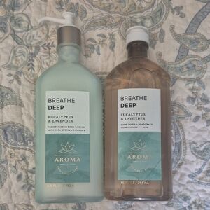 BBW Eucalyptus and Lavender Set Lotion and Body Wash, NWT
